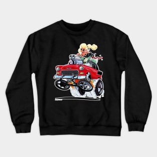 High FIVE'n Red -n- Black 1955 chevy Crewneck Sweatshirt